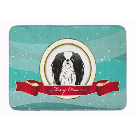 Carolines Treasures Japanese Chin Merry Christmas Machine Washable Memory Foam Mat BB1540RUG